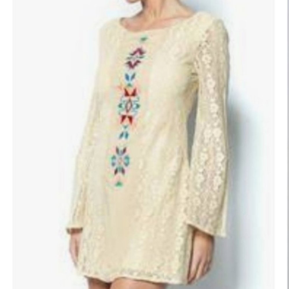 Addie lizard thicket boho lace white dress L